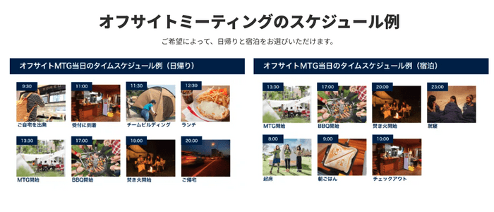 オフサイトスケジュール例