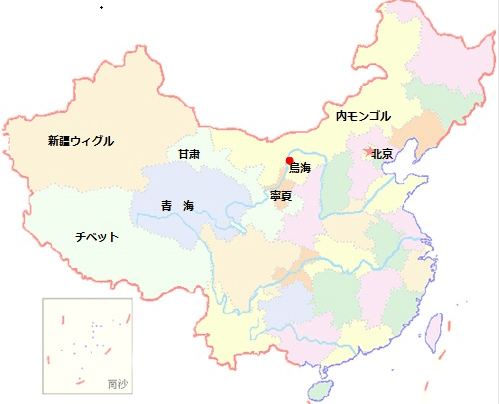 内モンゴル地図