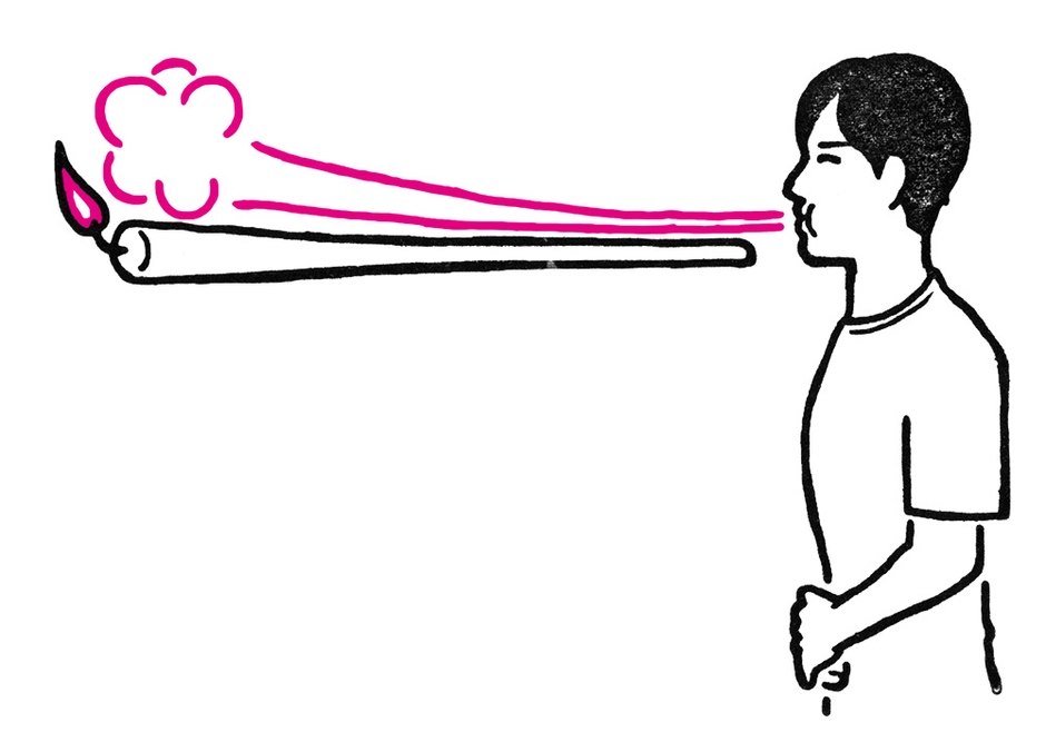 室内で無理なく続く! おすすめのエクササイズより「ディープブレス」。フーーと20秒くらいかけて息を吐くだけ