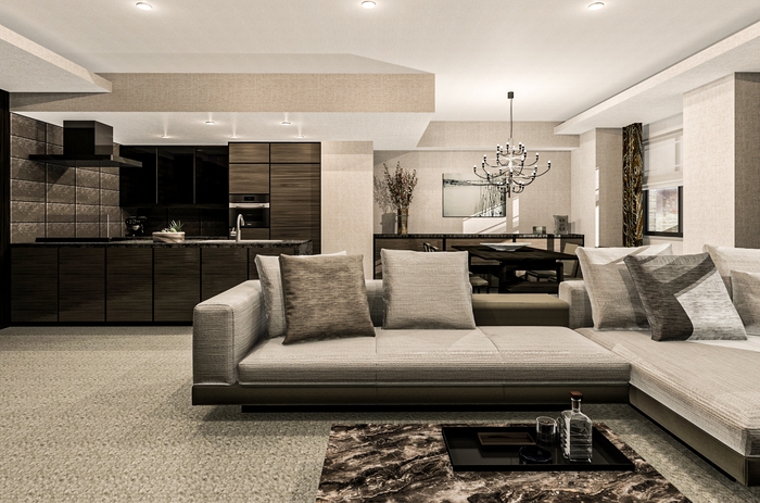 【コーディネート事例】イタリアンモダン家具でゆったりと過ごすリビングダイニングルーム