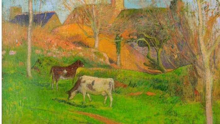 アンリ・モレ《ポン=タヴァンの風景》　1888-89年　油彩・カンヴァス