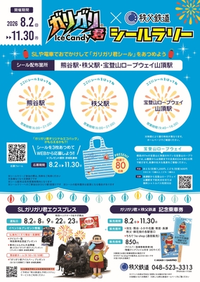 ガリガリ君×秩父鉄道シールラリー 台紙　イメージ