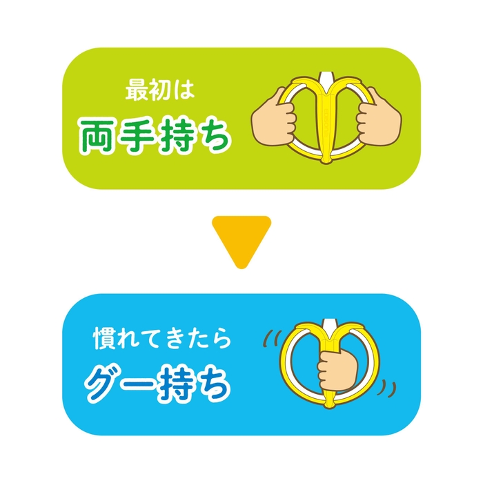 両手持ち→片手持ち