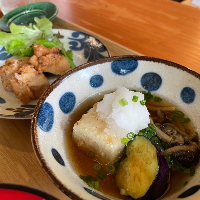 揚げ出し豆腐と【一晩漬け】塩麹唐揚げ　