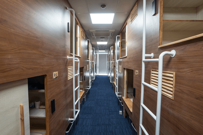 カプセルタイプの学生寮