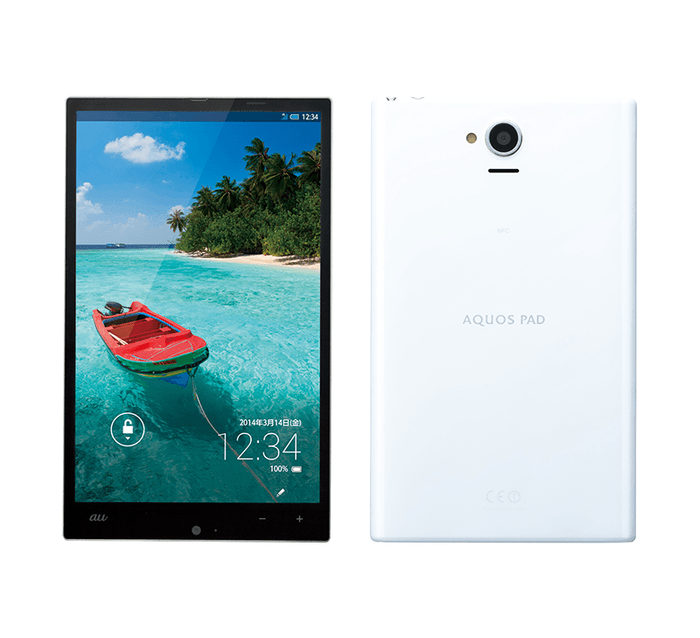 auの2014年春モデル「AQUOS PAD」にTOLOTアプリをプリインストール。