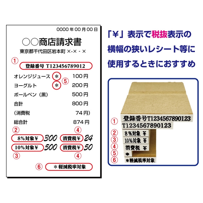 インボイス登録印セットB(消費税4-2　価格2&#44;970円(税込))