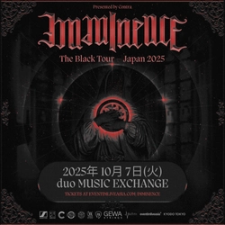 IMMINENCE イミネンス The Black Tour – Japan 2025北欧メタルコアの雄！待望の初来日公演決定！