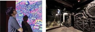 (左)照沼厚朗 (右)照沼厚朗「「World in MicrocosmII」黄金町バザール2012年