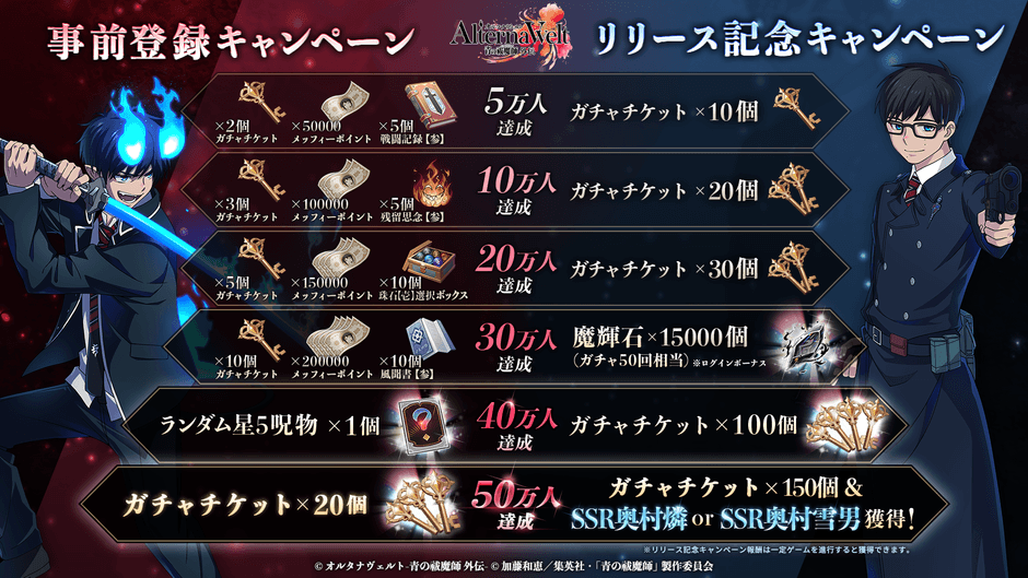 条件クリアで燐か雪男をゲットできる!