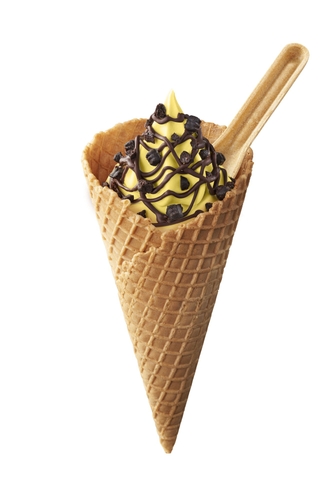 ごほうびソフト‐チョコバナナ‐　ワッフルコーン　イメージ画像