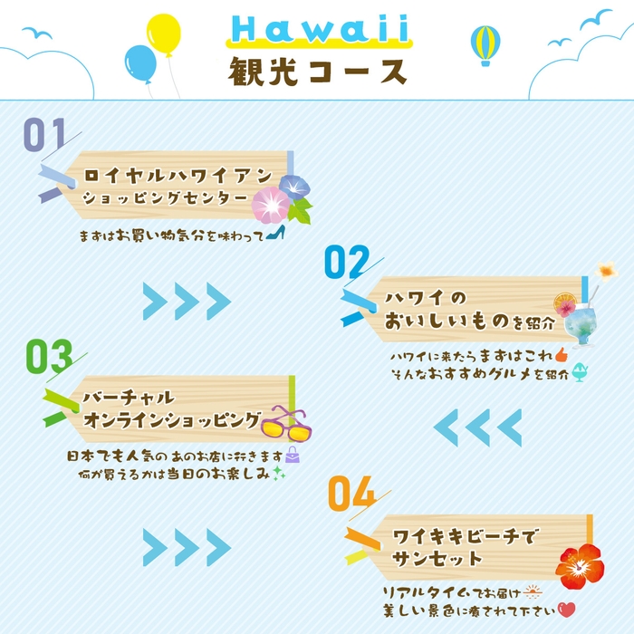 ※コース内容は天候等の諸事情により変更なる場合がございます。あらかじめご了承ください。