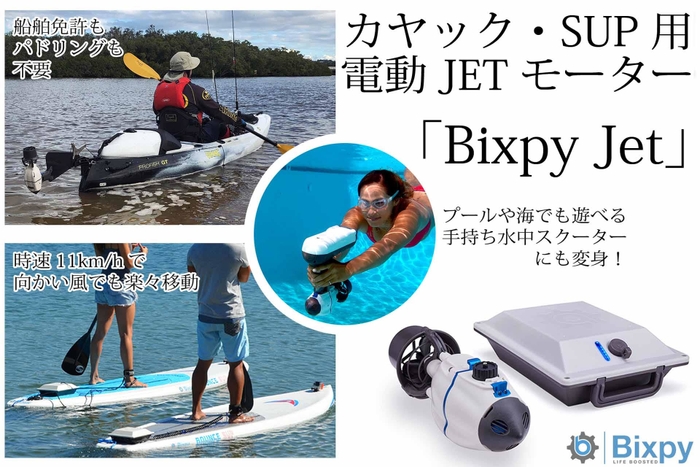 BixpyJet カヤック・SUPボードに装着可能