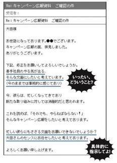 あいまいなメールの例