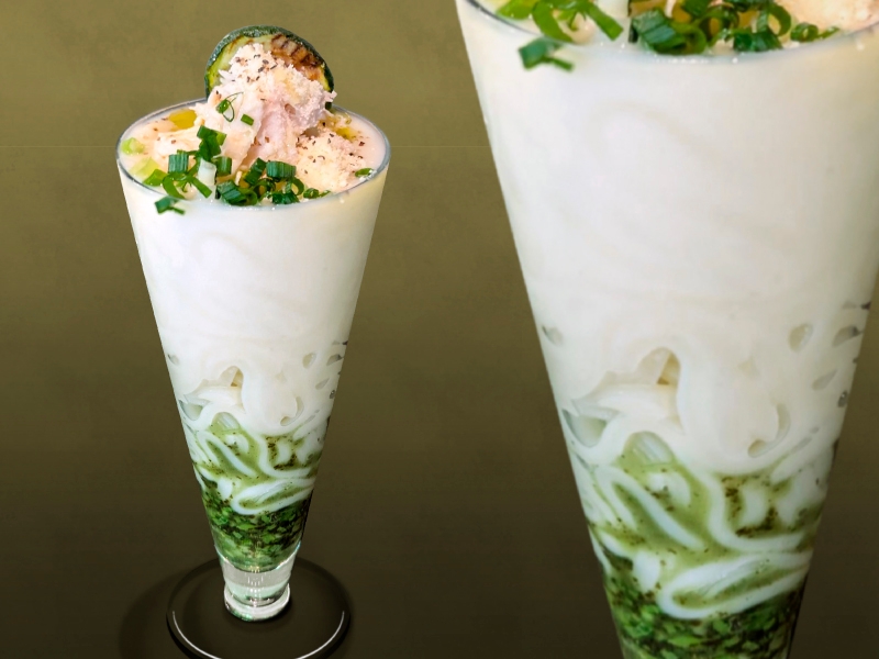 冷香トリュフのバジルクリームうどん