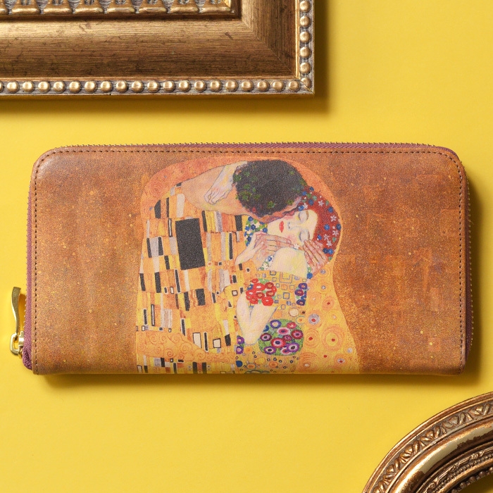 ラウンドファスナー長財布 キス