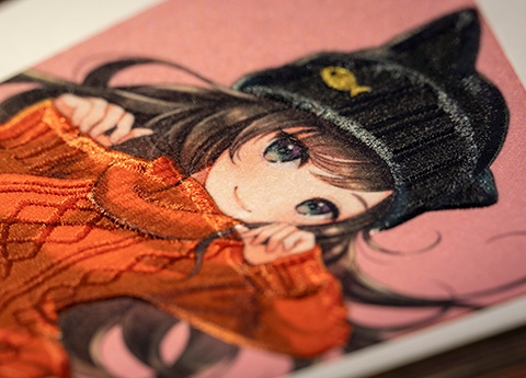 刺しゅうアート近影　※販売開始は6月下旬頃を予定