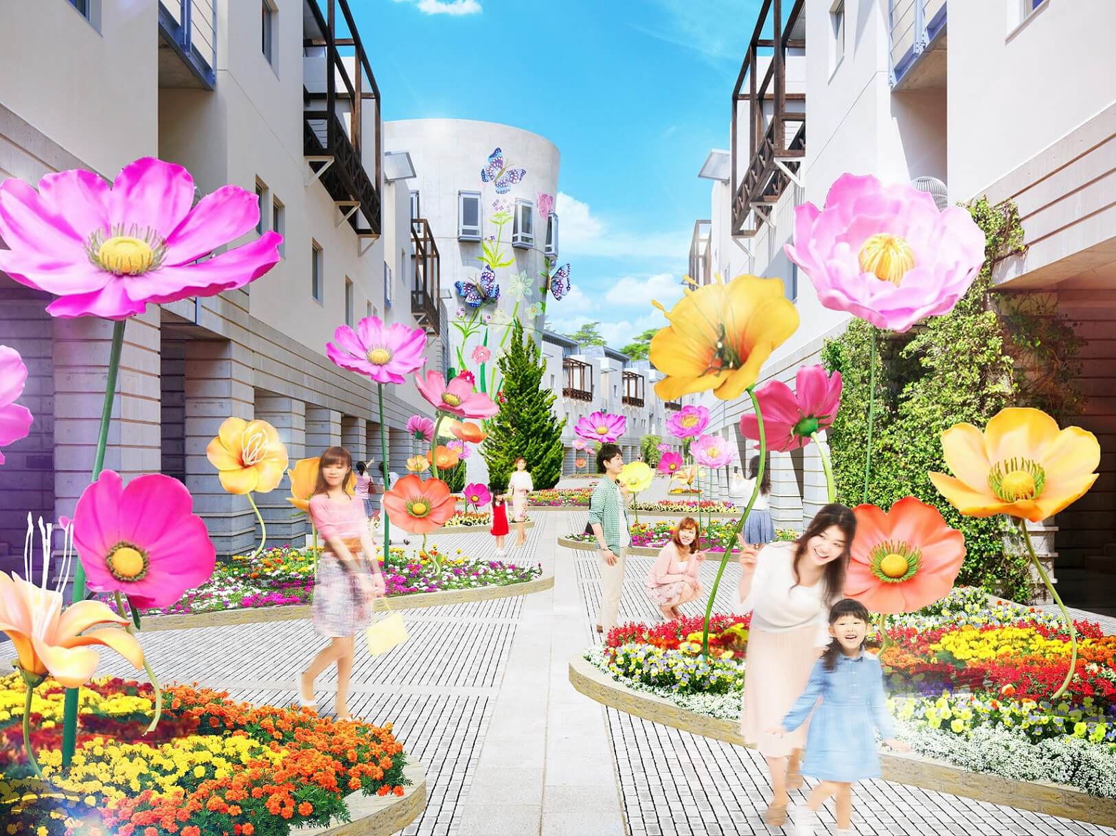 リゾナーレ八ヶ岳　全長150mのメインストリートに春を感じる花々が咲き誇る「花咲くリゾナーレ2020」開催　期間：2020年3月20日～5月24日