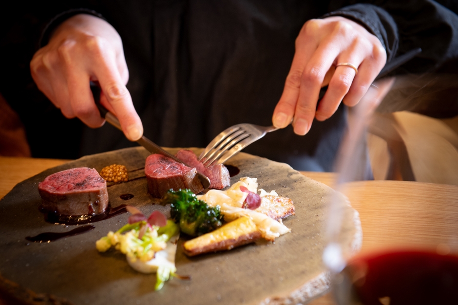 八ヶ岳の恵みを使用したイタリア料理のフルコース