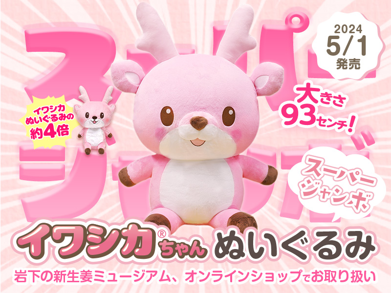 かわいらしさ特大！大きさ93cm『イワシカちゃんぬいぐるみスーパー