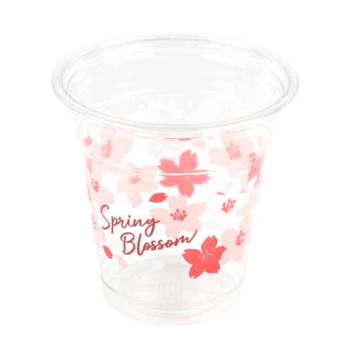 【NEW】「クリアカップ 桜」価格：132円／サイズ：φ9×H8.8cm、約250ml（満水時）、6個入