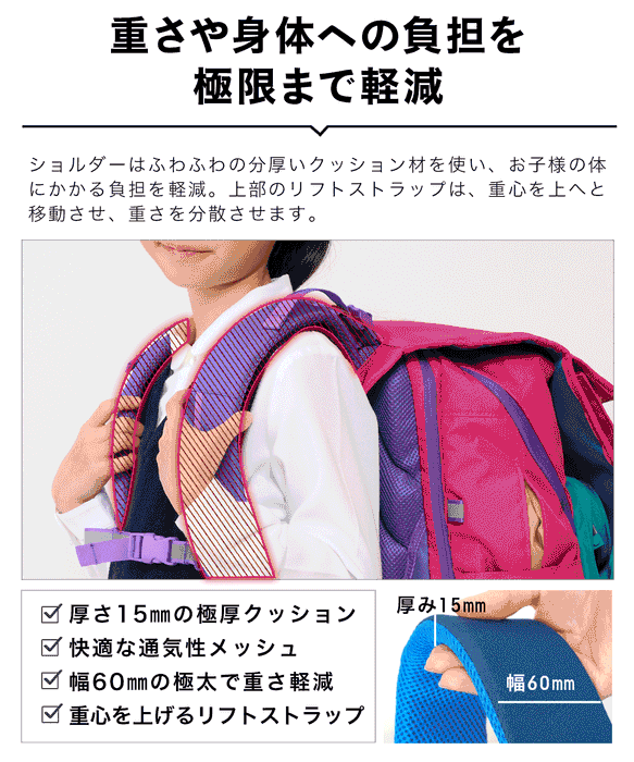 ふわふわクッション材ショルダー