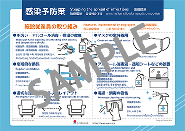 「施設従業員の取り組み」多言語対応ポスター