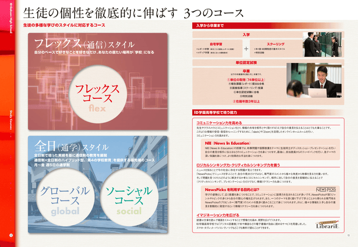 各コースについて、それぞれの特色を解説①