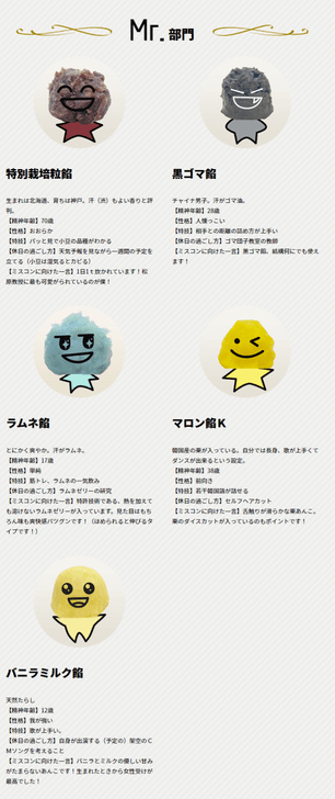 Mr.部門 出場者プロフィール