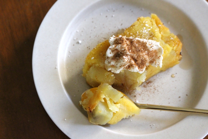 チーズとシナモン、メープル、塩でおとなのご褒美に