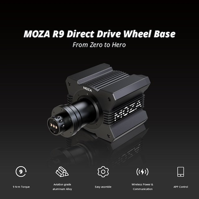 【MOZA RACING】R9モーターユニット 出力9Nm(ダイレクトドライブ方式/15bit)