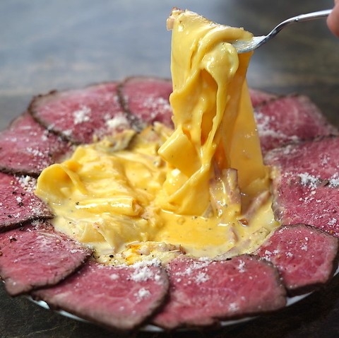 一枚麺を自分好みの大きさにカット