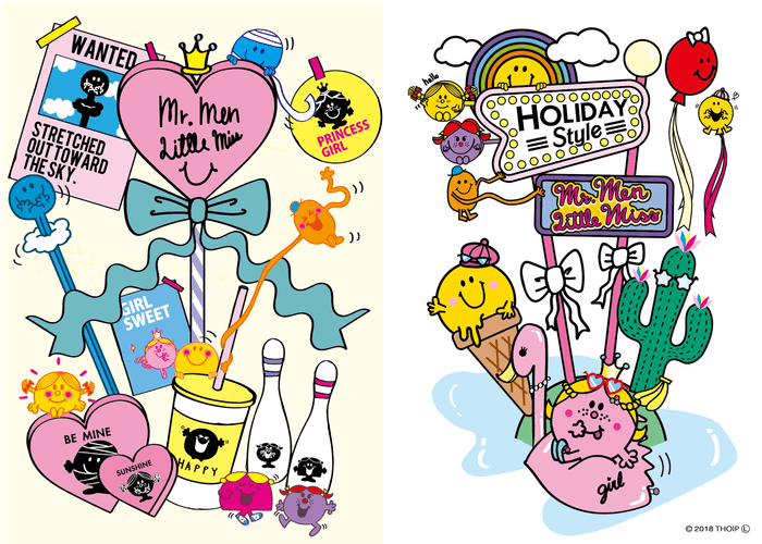 「Mr. Men Little Miss」×「五十嵐LINDA渉」　テーマは「ハートプロップス」「ホリデースタイル」　