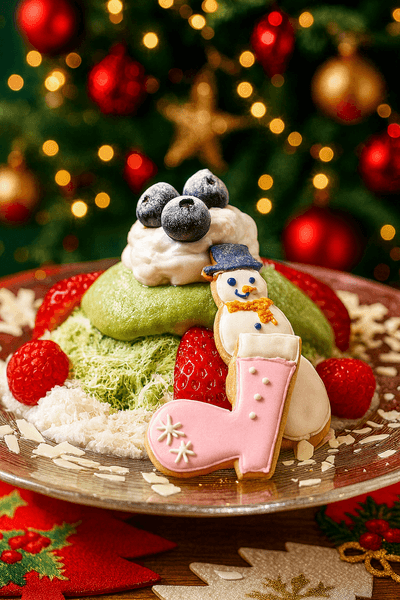 月替わりとなる粉雪のような食感のスノーシェイブ(ピスタチオとベリーのスノーシェイブ)