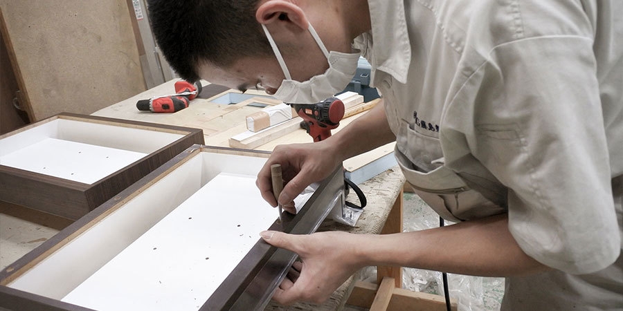 作業中のベトナム実習生