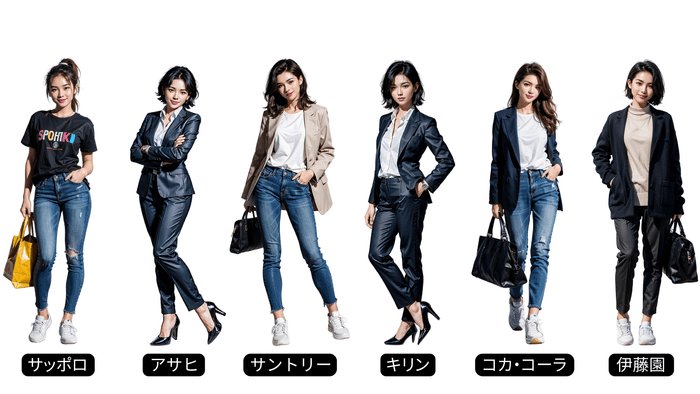 「働く女子図鑑」内の飲料メーカー