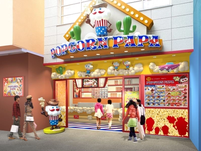 日本を代表するポップコーン専門店、ポップコーンパパの ユニバーサル・シティウォーク大阪(TM)店がリニューアル！