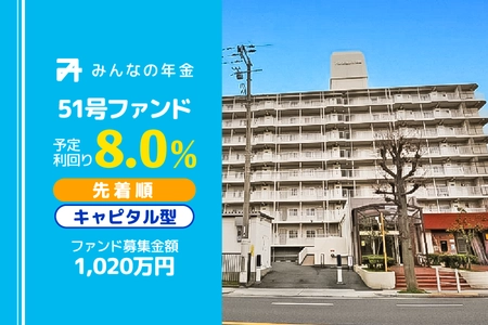 『みんなの年金』51号ファンド　 2023年4月4日（火）12:30より先着順にて募集開始