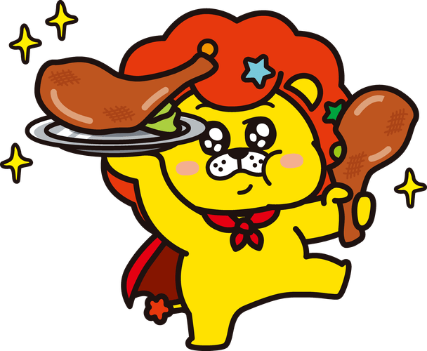 ▲香川県丸亀市の名物「骨付鳥」と一緒の「ぎごまる」