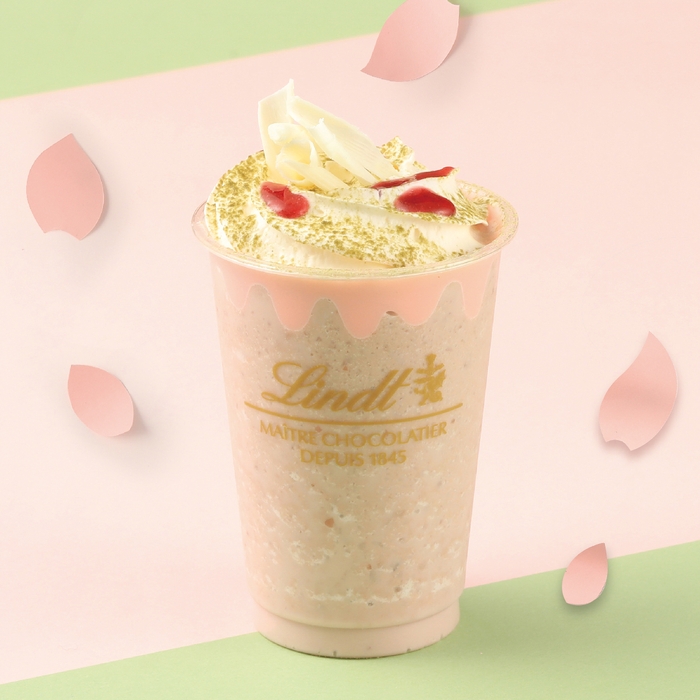 リンツ ホワイトチョコレート サクラ アイスドリンク イメージ