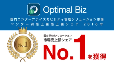 MDM・PC管理サービス「Optimal Biz」、IDC Japan調査の 2016年国内EMMソリューション市場売上額シェアにてNo.1を獲得