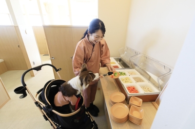ワンちゃん専用ビュッフェもある＜レストラン＞