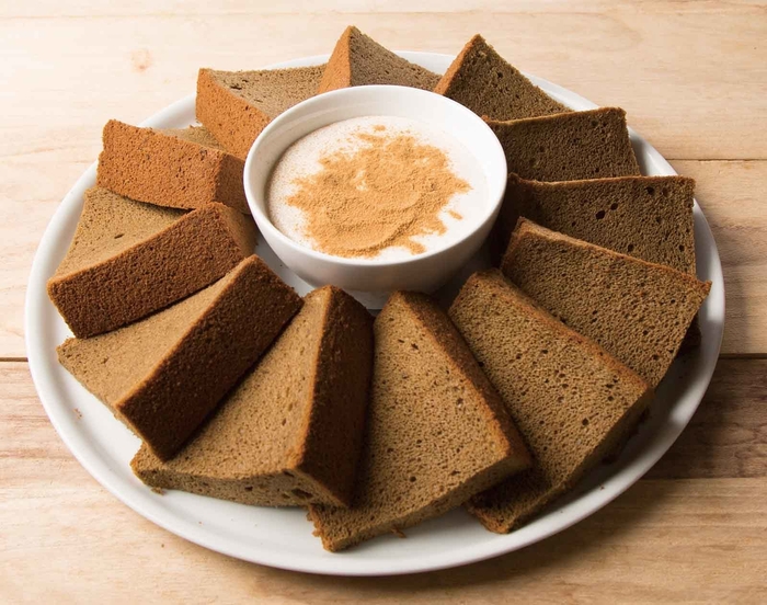 ほうじ茶の米粉シフォン 豆乳クリーム