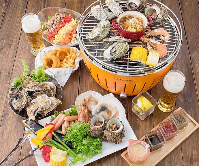 「ガーデンテラスBBQセット」4,000円(税別)