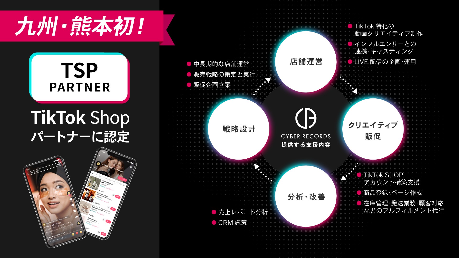 【株式会社サイバーレコード】九州、熊本初の「TikTok Shop」の公式パートナーに認定
