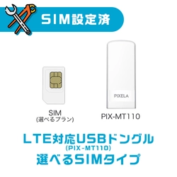 面倒なSIM設定は一切不要、箱から出してすぐ使える 『“SIM設定済”LTE対応USBドングル(PIX-MT110) ＋選べるSIMタイプ』を2022年12月1日より販売開始のお知らせ