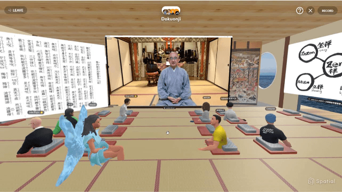 ~メタバース座禅の様子~