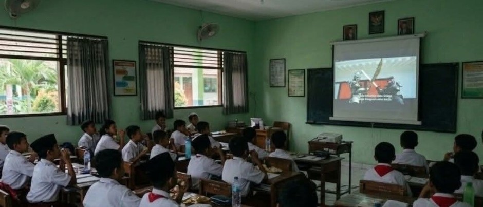 バリ島 学校上映1