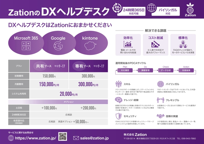 まかせよう。DXヘルプデスク 価格表