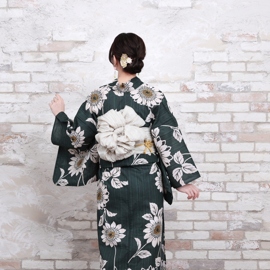 兵児帯アレンジ(ひまわり結び)